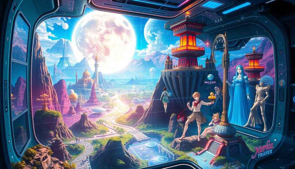 Simulador de mundos anime em realidade virtual